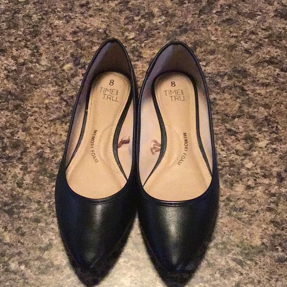 black almond toe flats